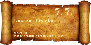Tanczer Tivadar névjegykártya