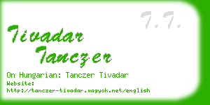 tivadar tanczer business card